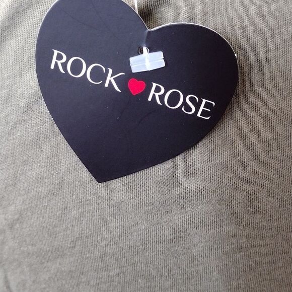 💕NWT Rock N Rose Couture Green Tank Muscle Tee WOODSTOCK 1969 Medium Boho Peace - Picture 5 of 5